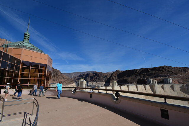 Observation deck at the Hoover Dam visitor's center