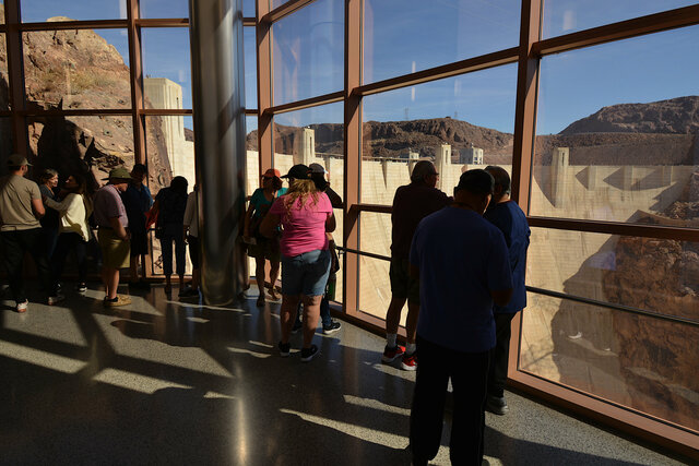 Inside the Hoover Dam visitor's center