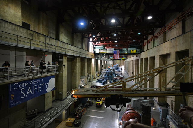 Turbines in the Nevada powerhouse