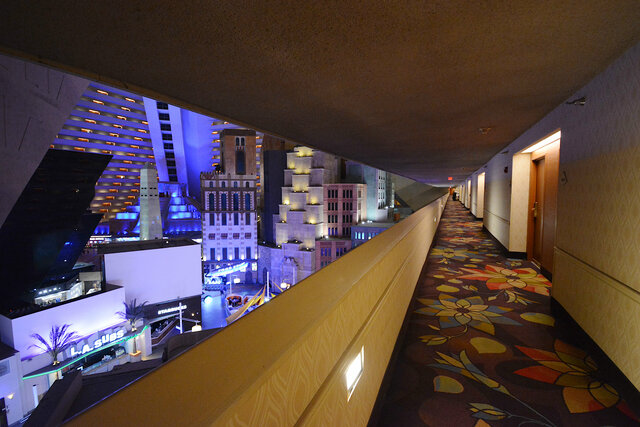 On the tenth floor of the Luxor