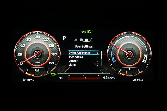 Hyundai Kona EV dashboard