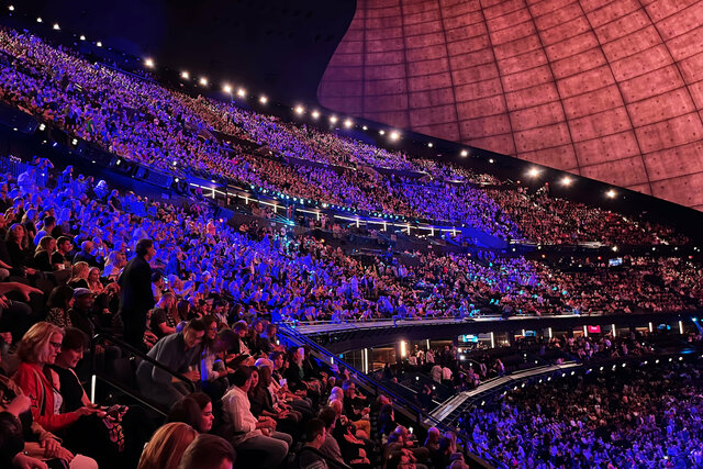 Audience waits for U2 inside the Sphere