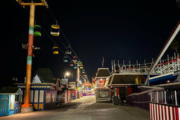 Santa Cruz Beach Boardwalk at night