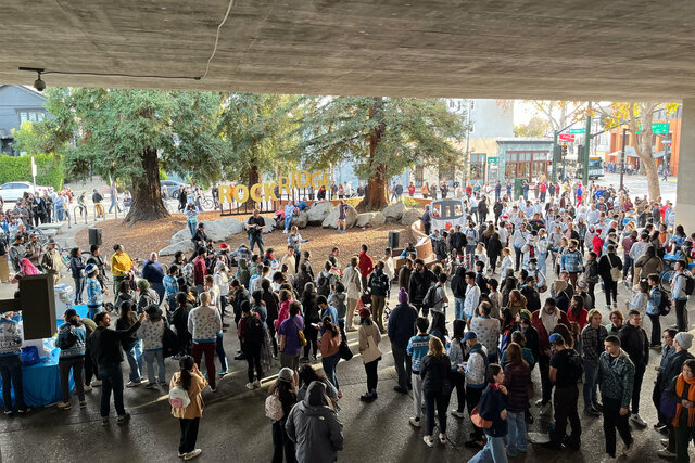 BART sweater party at Rockridge