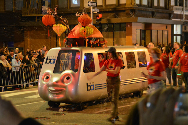 Bartmobile in the Chinese New Year Parade