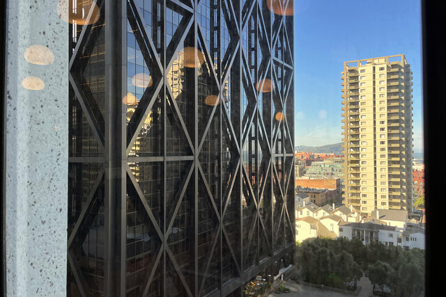 One Maritime Plaza from the eighth floor of Embarcadero Center 2