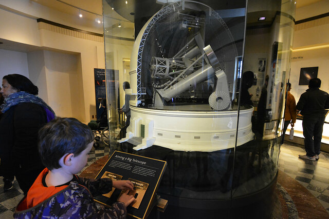 Julian drives a model of the Palomar Observatory