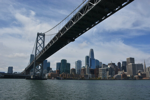 The Bay Bridge and the Soma Skyline