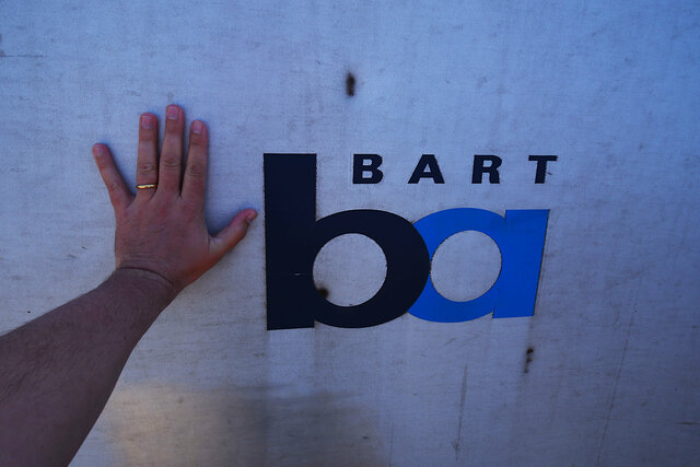 Jaeger's hand on BART logo on #1203