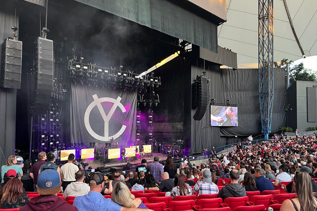 Yellowcard on stage at Shoreline