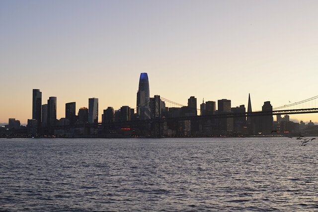 San Francisco skyline at dusk