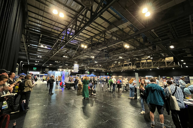 Worldcon signing line for Martha Wells