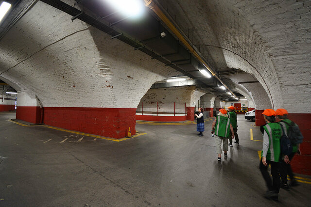 Tour guide under Glasgow Central