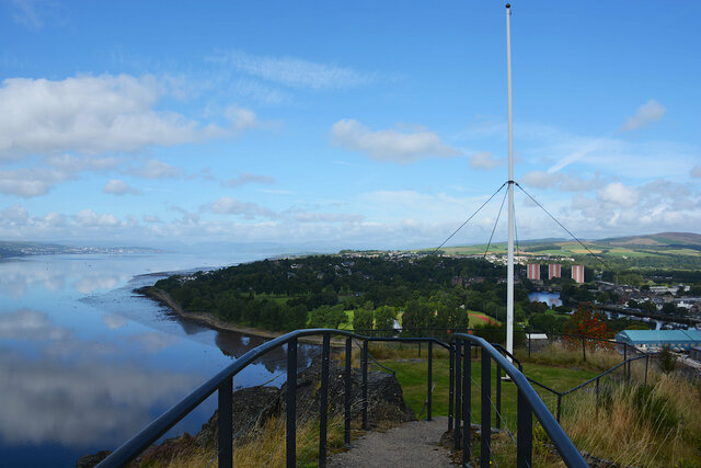 View of the Clyde and Dumbarton from White Tower Crag