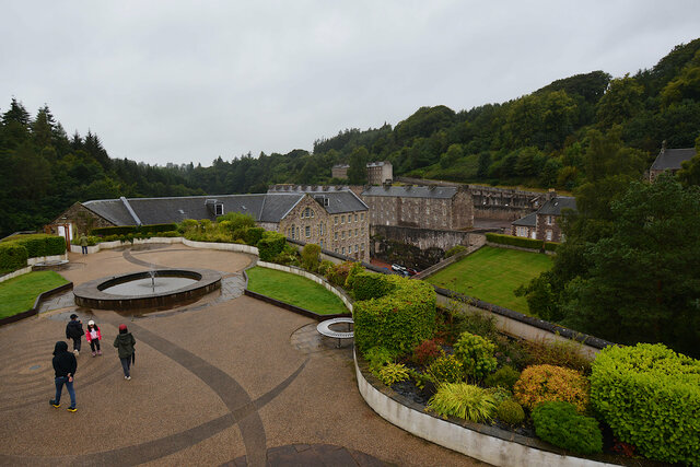 Rooftop garden at New Lanark