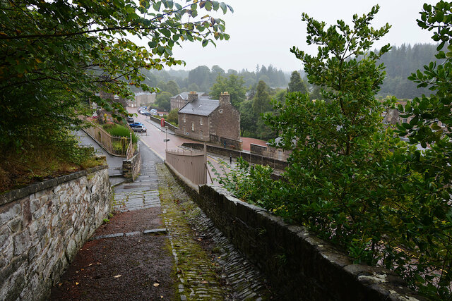 New Lanark from the footpath