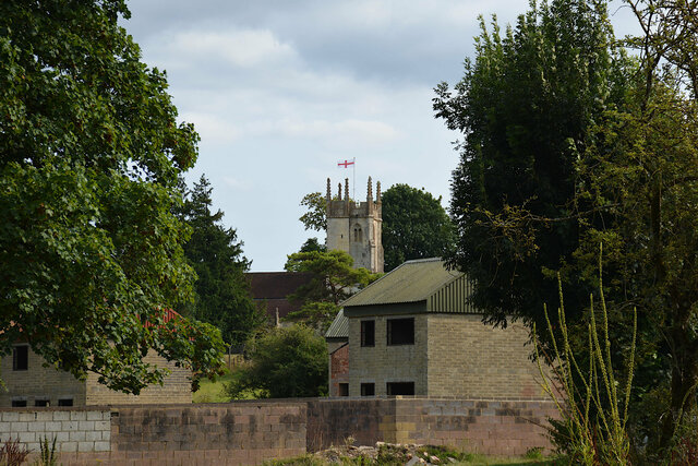 St. Giles Church and the concrete mock houses in Imber