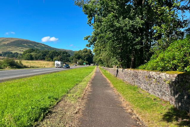 Bike path along the A82