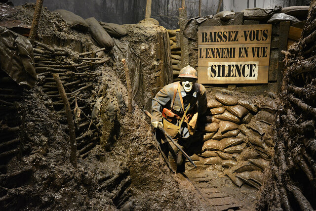 Recreation of a French trench