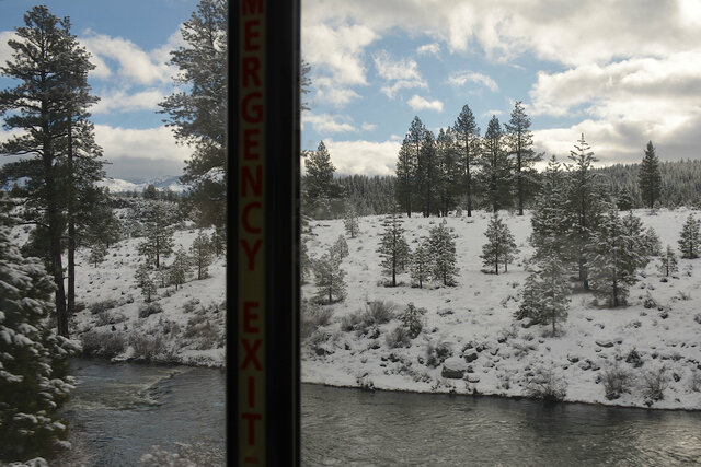 Snow along the Truckee River