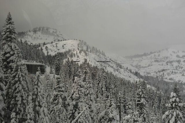 Snow sheds leading up to Donner Pass