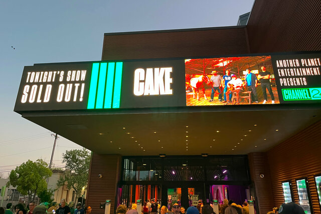 Cake on the marquee at Channel 24