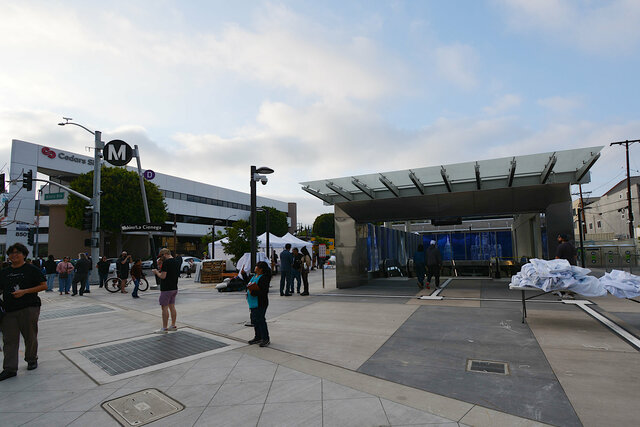 Wilshire/La Cienega station plaza