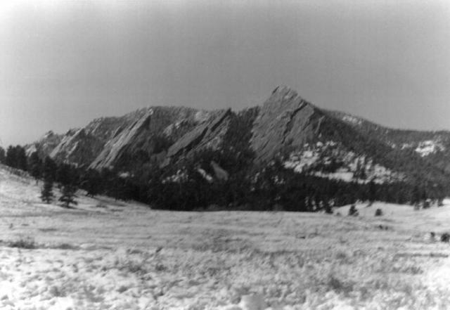 flatirons in the snow
