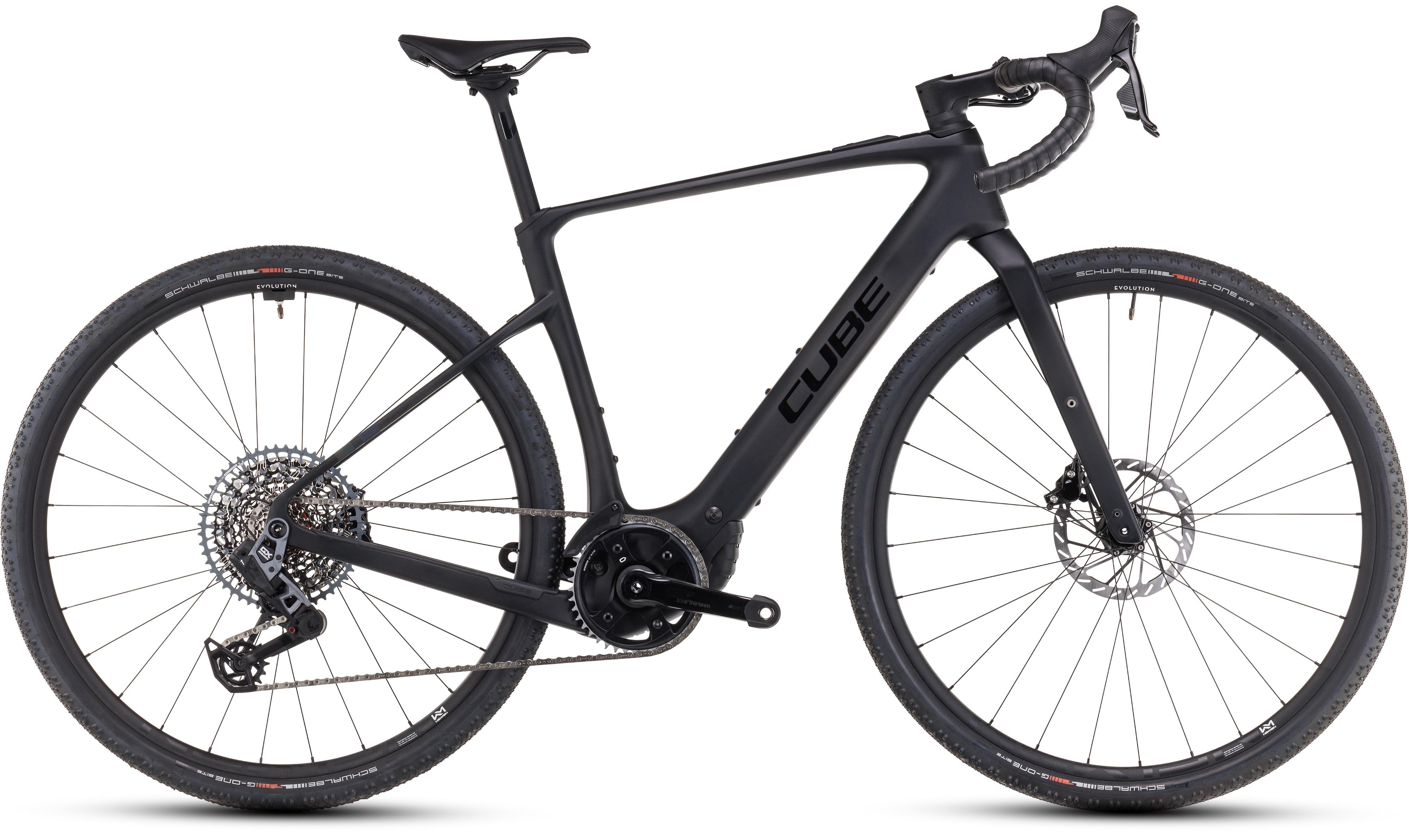 Vélo gravel électrique Cube Nuroad Hybrid C:62 SLX 400X carbon´n´glossy