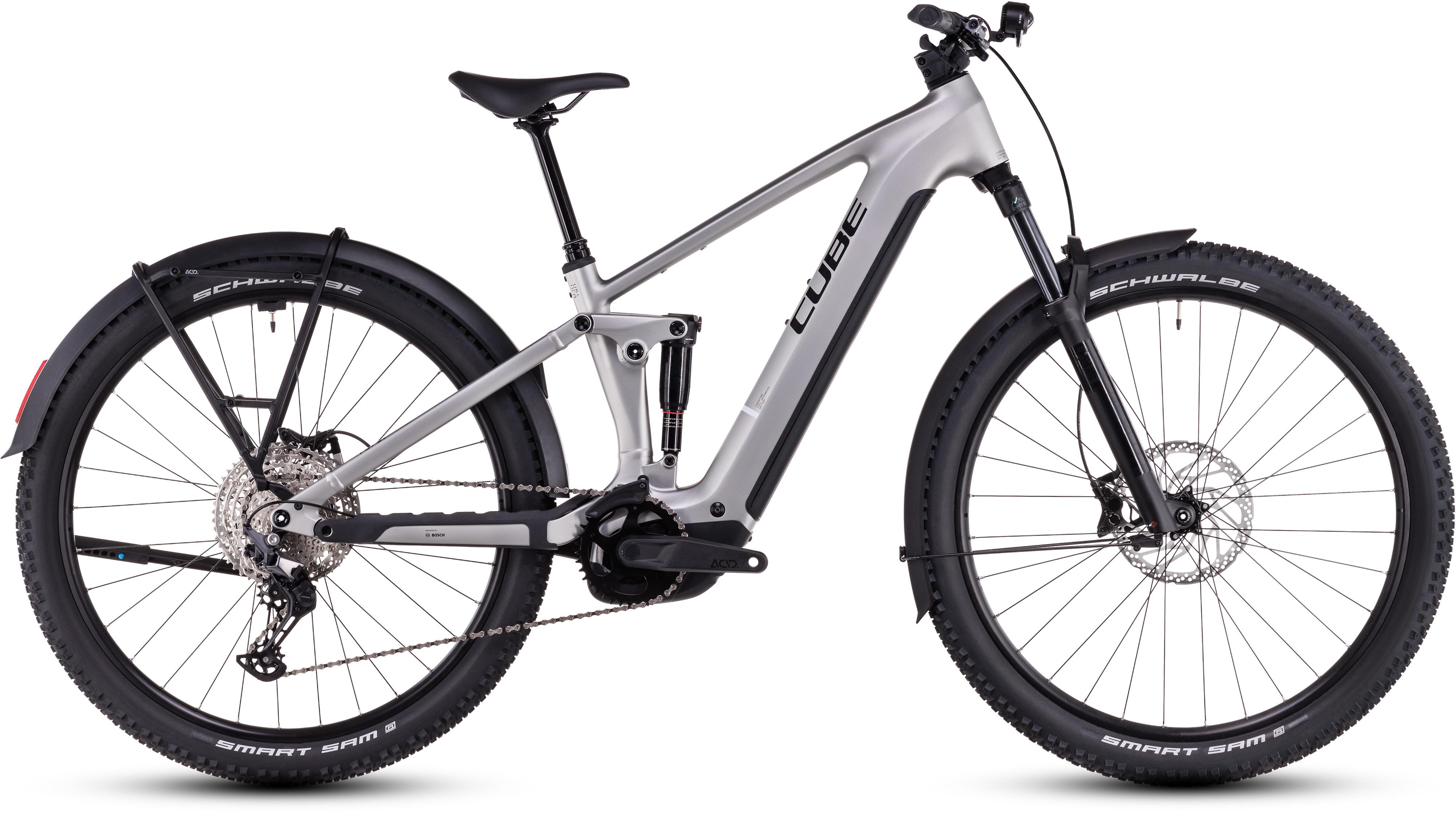 VTT électrique Cube Stereo Hybrid ONE22 Race 800 Allroad silver´n´black