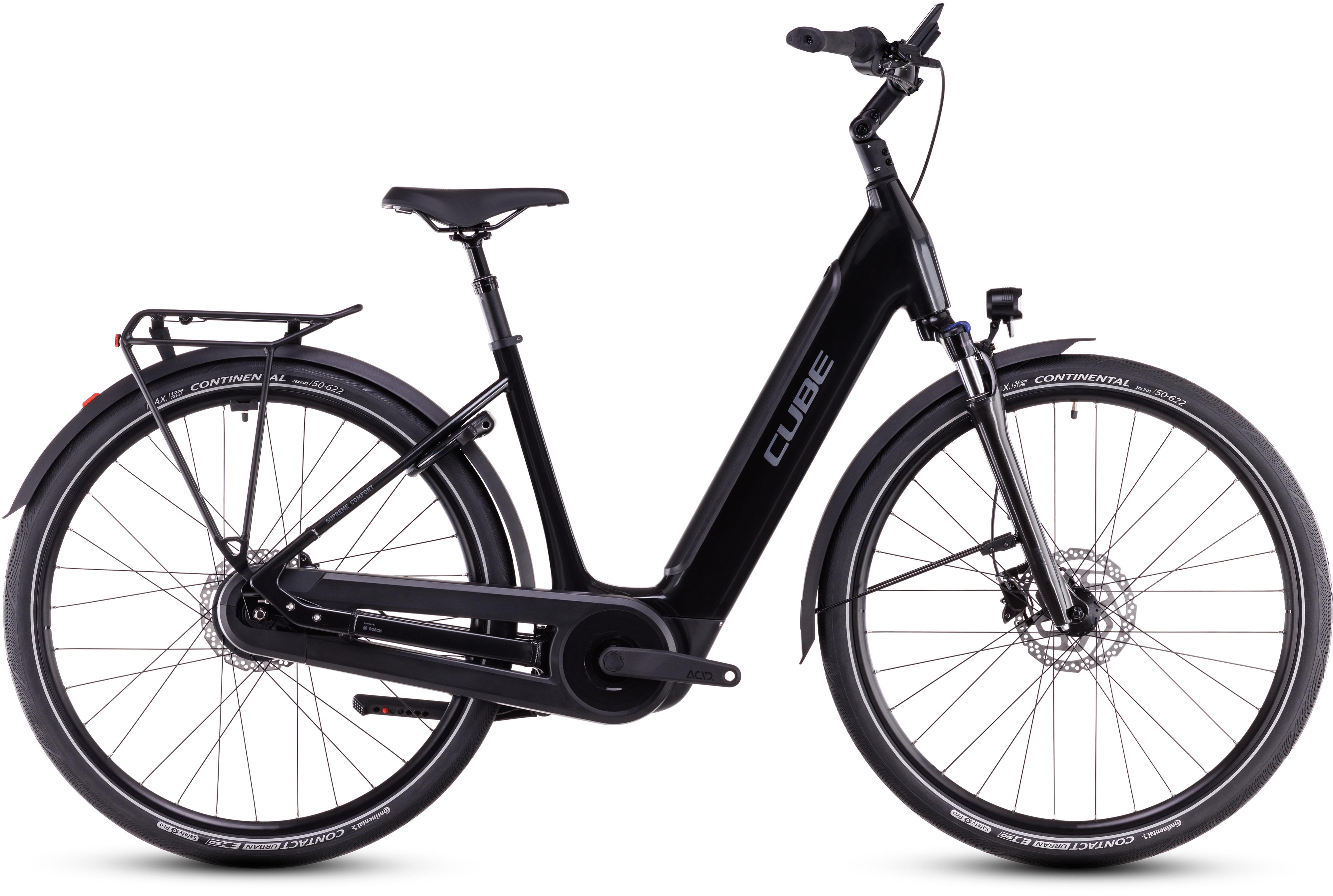 Vélo ville électrique Cube Supreme Hybrid Comfort Pro 500 Easy Entry grey´n´lunar
