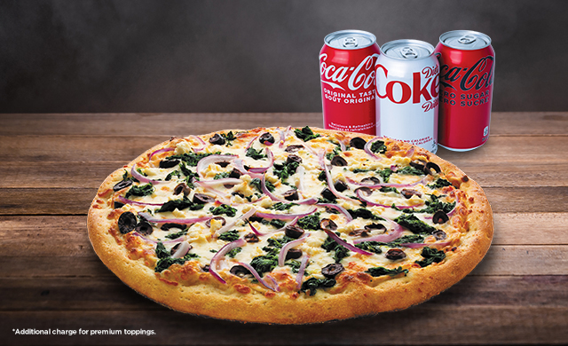 Large 3 Topping Pizza + 3 Drinks