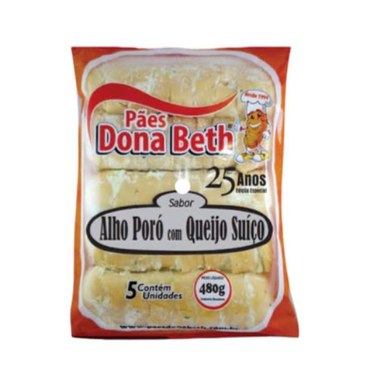 PAO DE ALHO PORO DONA BETH QUEIJO SUICO 480G