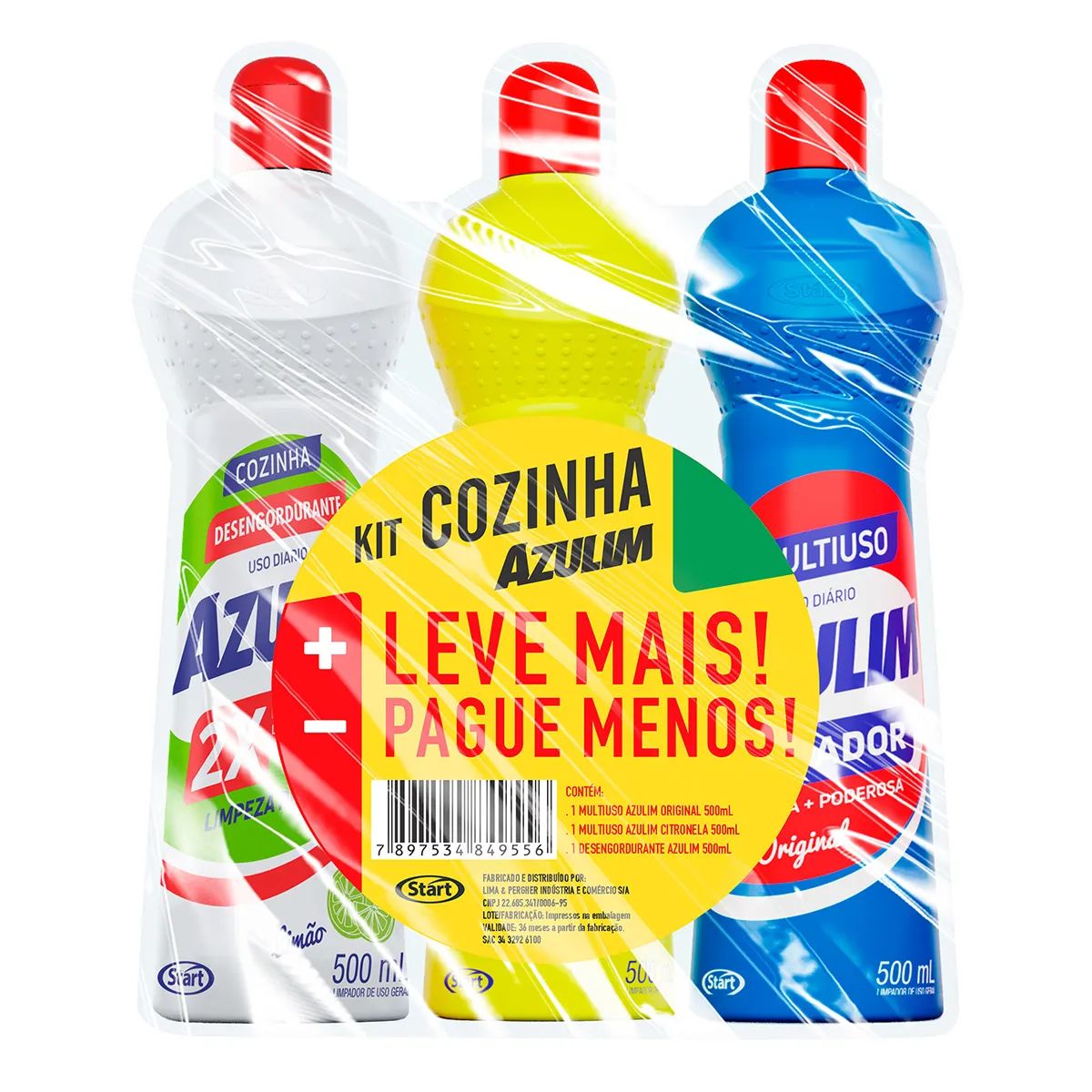 Kit Cozinha Azulim 3un 500ml