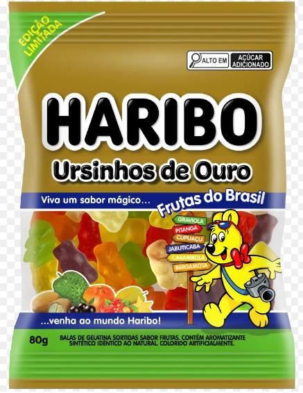 Celeiro Supermercado  Bala Haribo Gelatinha Ursinho Frutas Brasil 80g