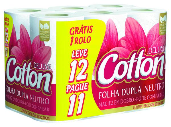 Papel Higienico Cotton Luxe Folha Dupla 30M Compact L12P11