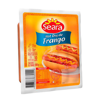 SALSICHA DE FRANGO – AURORA – 500G – HOT DOG - Lia Supermercado