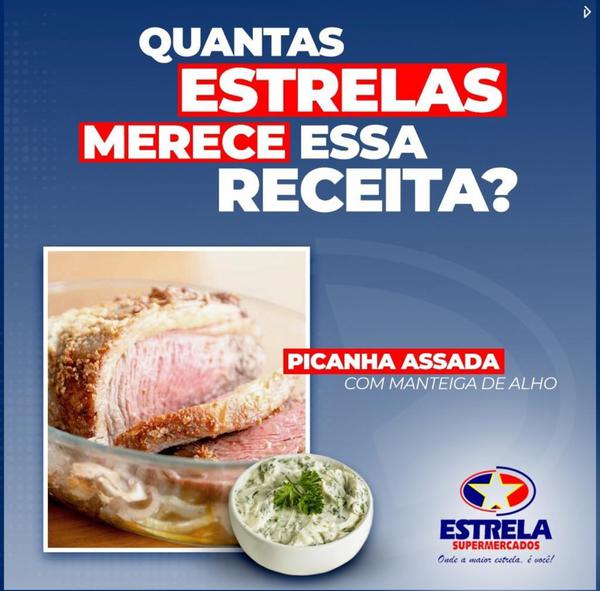 Picanha assada com manteiga de alho