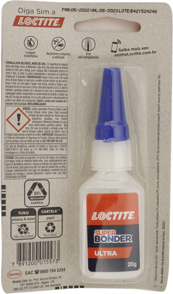 Cola Super Bonder Pincel 4g Loctite Fácil Aplicação - Cola