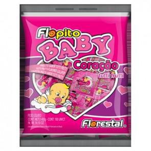 Pirulito Baby Coração Tutti Frutti 200g - Florestal