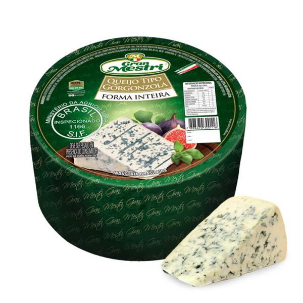 Queijo Gorgonzola em Pedaço Cruzília Kg - giassi - Giassi