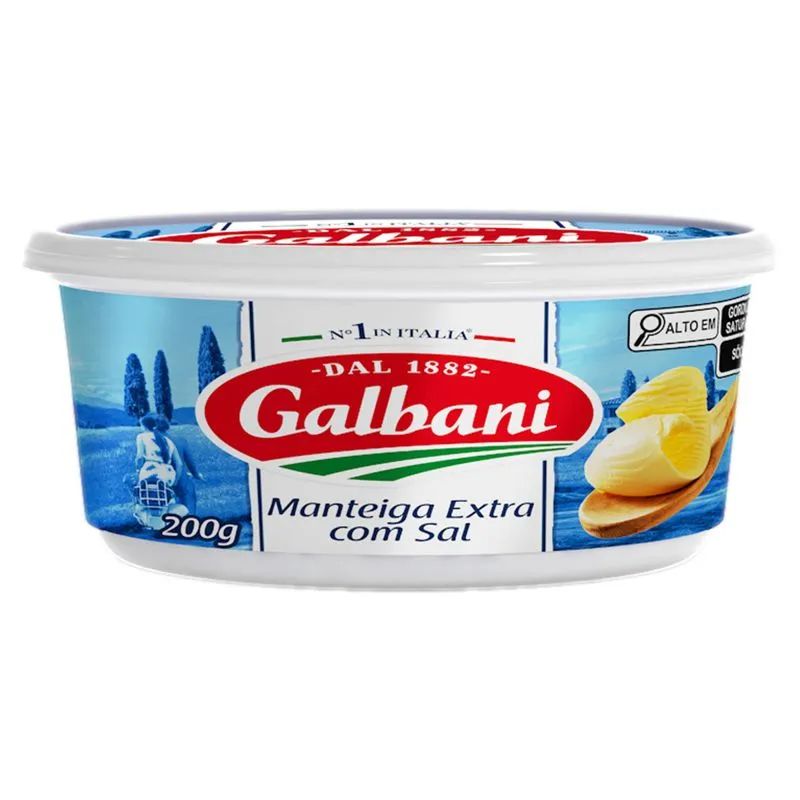 Manteiga Extra c/Sal Galbani Pote 200g