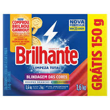 LAVA ROUPAS BRILHANTE 1,6KG CX LIM TOTAL GRTS 150G