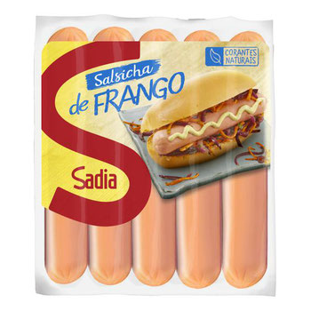 SALSICHA DE FRANGO – AURORA – 500G – HOT DOG - Lia Supermercado