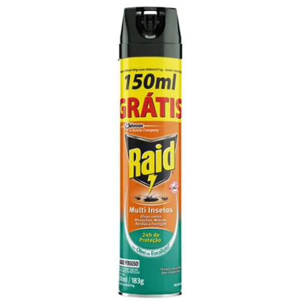 Supermercado Catalão  INSETICIDA RAID MULTI EUCALIPTO 420ML - GRATIS 150 ML