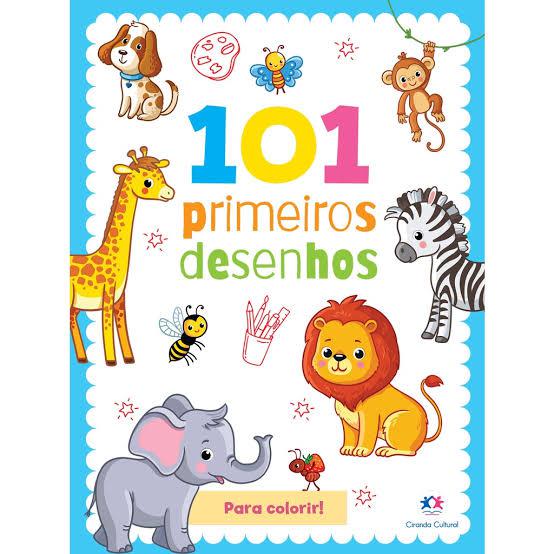 Livro Infantil 101 Primeiros Desenhos Para Colorir Dinossauros