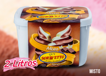 Supermercado Santa Fé  SORVETE SORWETTO 3 CHOCOLATES 2LT