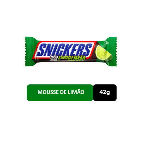 CHOCO SNICKERS LIMAPO 42G - Chocolate Snickers Limão 42g - NAO