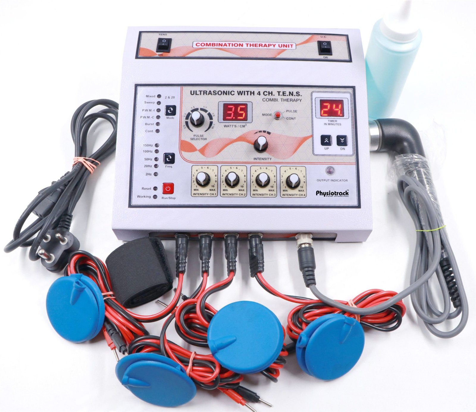 Physiotrex Physiotrack Ultrasonic Tens Machine 4 Channel Powerful