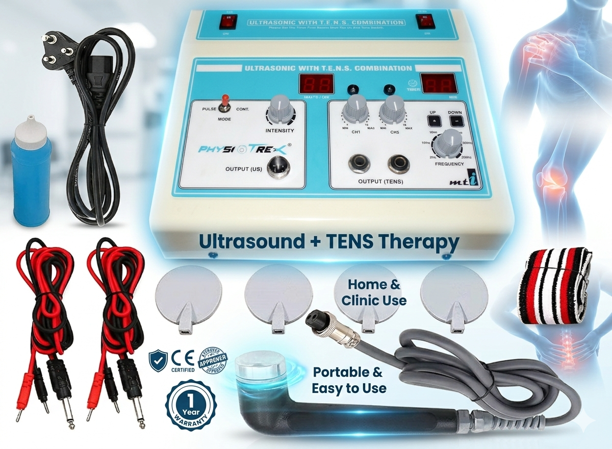 PHYSIOTREX Professional Ultrasound with TENS Machine - 2-in-1